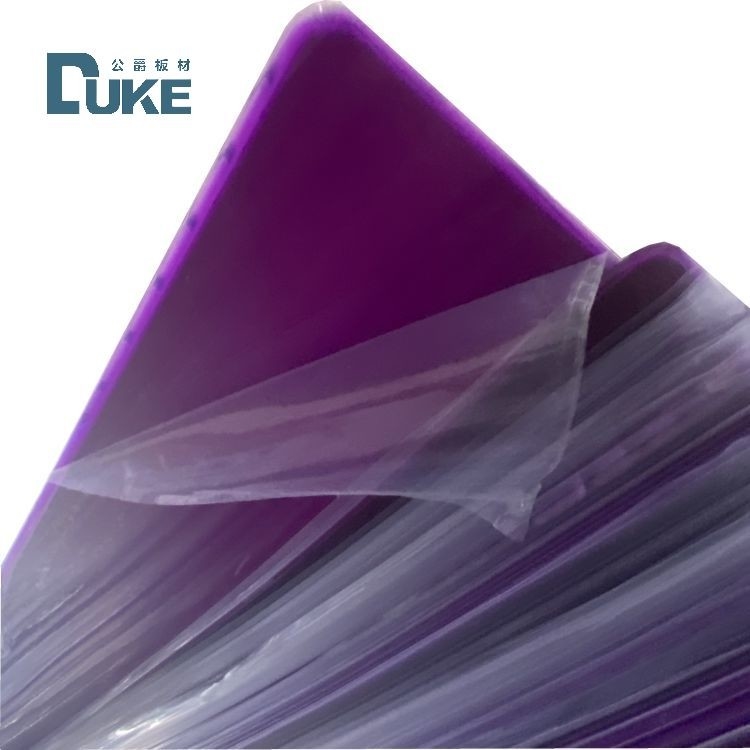 Colori UV bloccanti viola trasparente lamina di prospettiva solida lucida per segnaletica