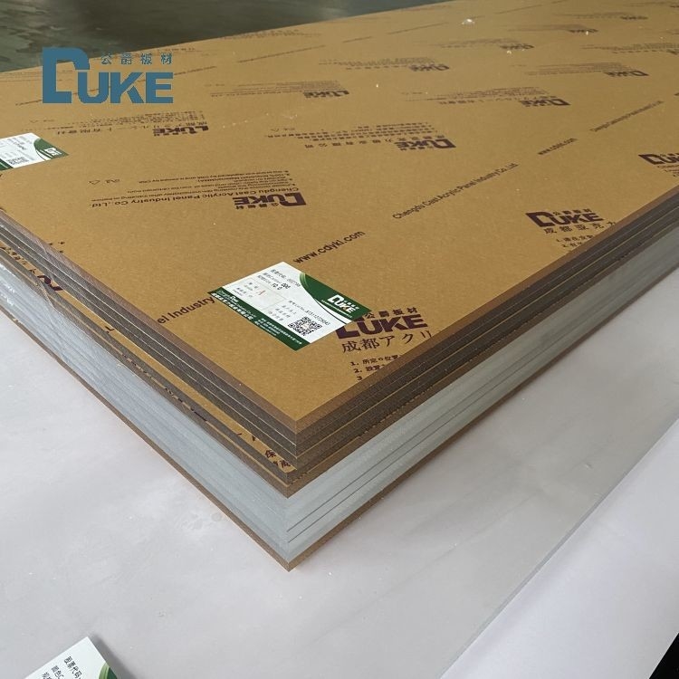 Foglio acrilico fuso di grado ottico Duke 100% vergine Mitsubishi MMA Alta chiarezza 92% Specchio Precisione 10mm 2mm UV Plastico stampabile