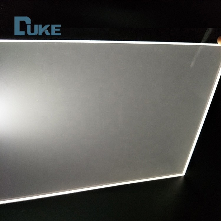 Trasmissione luminosa uniforme Nano LGP Edge Lit Superficie liscia Placca guida acrilica trasparente