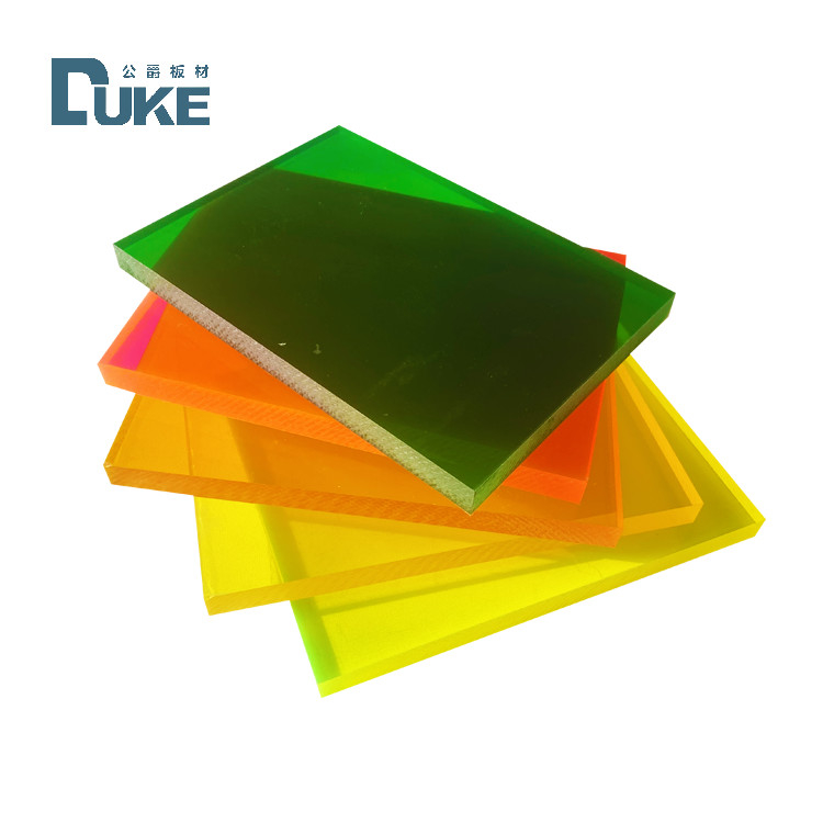 Pannello fluorescente PMMA di 50 mm 12 mm PC 6 mm PE Acrilico di plastica segnale pubblicitario Tavola di decorazione 10 mm Taglio fatto di luce