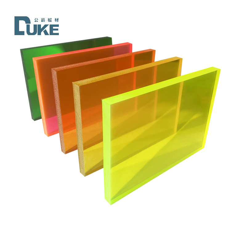 Pannello fluorescente PMMA di 50 mm 12 mm PC 6 mm PE Acrilico di plastica segnale pubblicitario Tavola di decorazione 10 mm Taglio fatto di luce