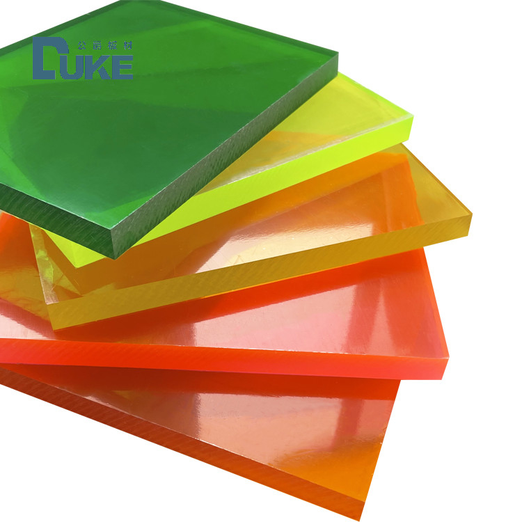 Pannello fluorescente PMMA di 50 mm 12 mm PC 6 mm PE Acrilico di plastica segnale pubblicitario Tavola di decorazione 10 mm Taglio fatto di luce
