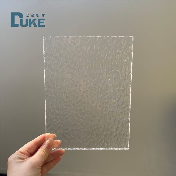 Carta acrilica a strisce trasparente a forma di V, resistente alle sostanze chimiche, spessore di 6 mm e 10 mm, con un design resistente
