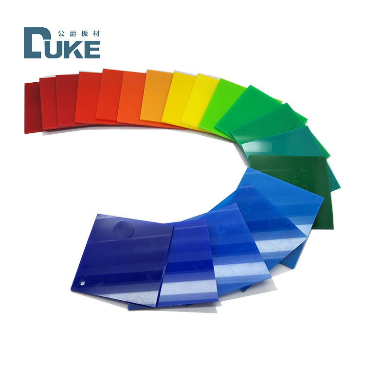 Duke Trasmittanza della luce 93% Perspex Colore fogli di acrilico per segno di luce