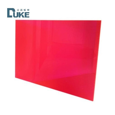 Resistenza ai raggi UV Fluorescente Trasparente Giallo Rosso / Rosa Acrilico Perspex Fogli Per Pubblicità